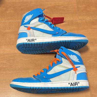 Off-White × Nike Air Jordan 1 High UNC "White/Dark Powder Blue"