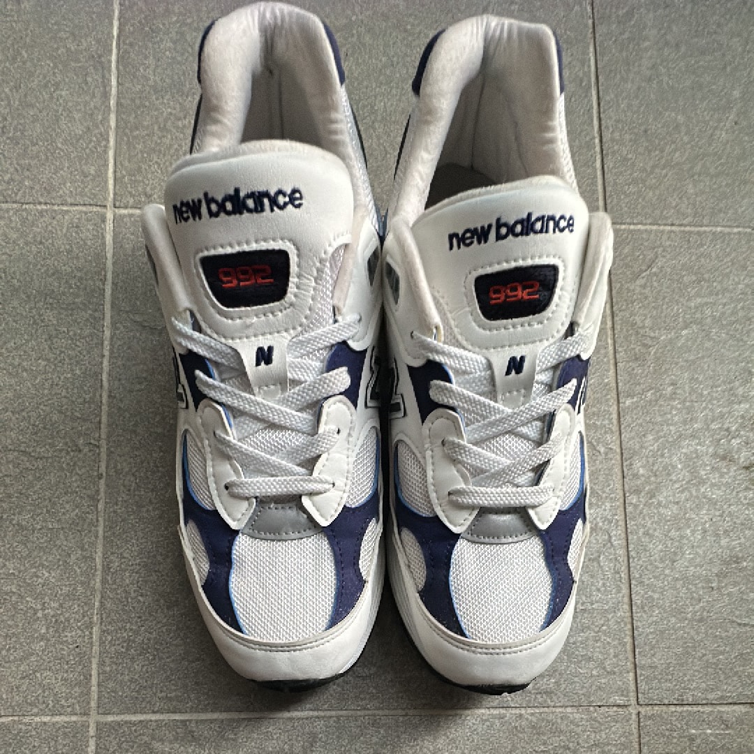 New Balance 992 Made in USA "White Navy"