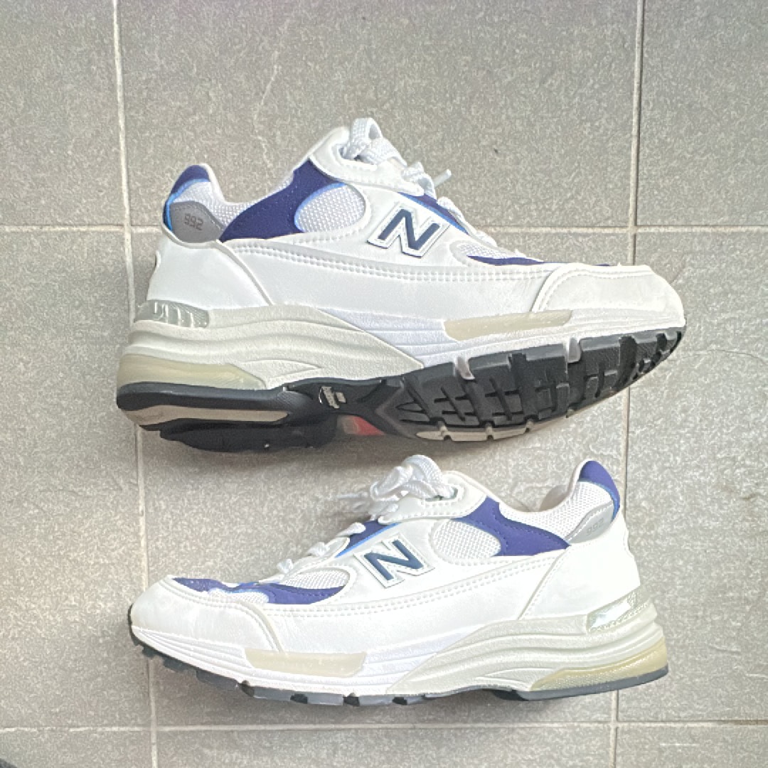 New Balance 992 Made in USA "White Navy"