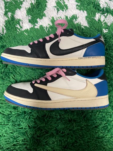 Travis Scott × fragment design × Nike Air Jordan 1 Low OG SP "Military Blue"