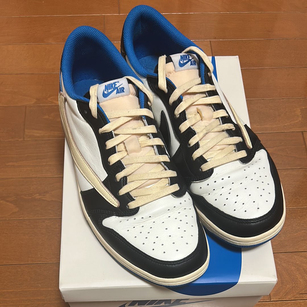Travis Scott × fragment design × Nike Air Jordan 1 Low OG SP "Military Blue"