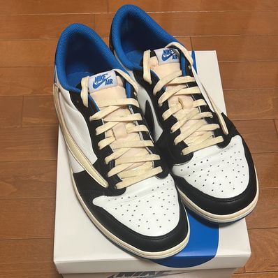 Travis Scott × fragment design × Nike Air Jordan 1 Low OG SP "Military Blue"