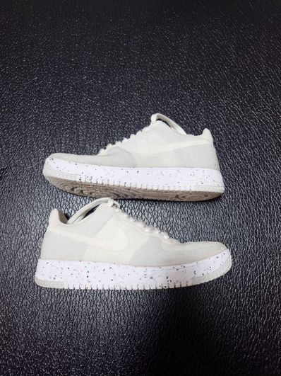 Nike Air Force 1 Low Crater Flyknit "White/White-Sail-Wolf Grey"