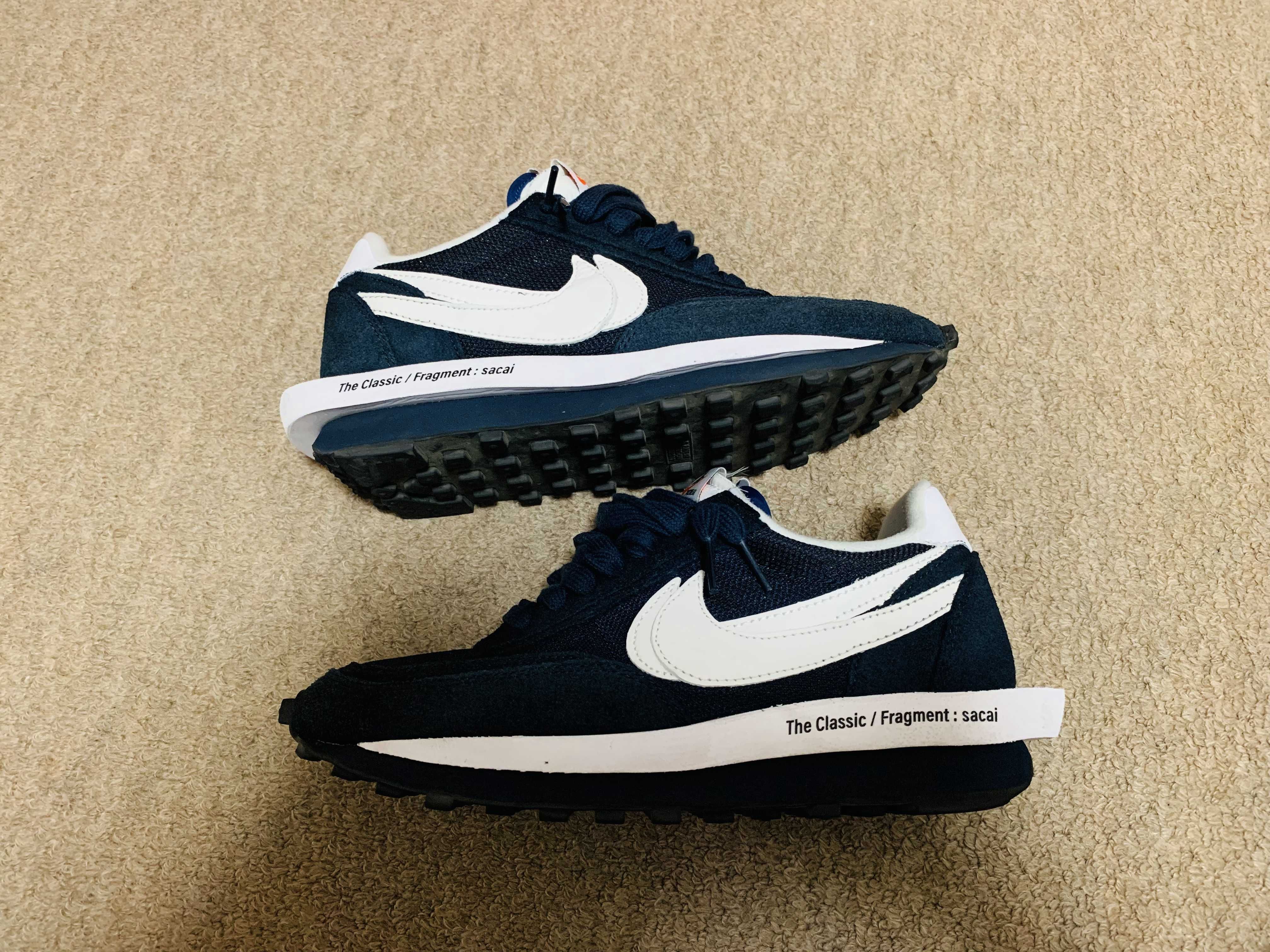 Fragment × sacai × Nike LD Waffle "Blackended Blue"