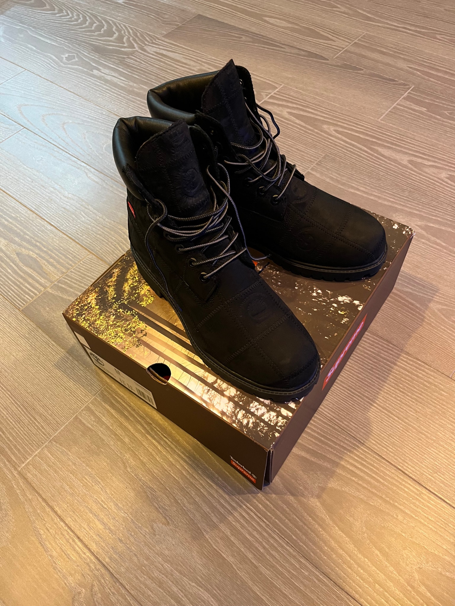Supreme × Timberland Patchwork 6 Inch Premium Boot "Black"