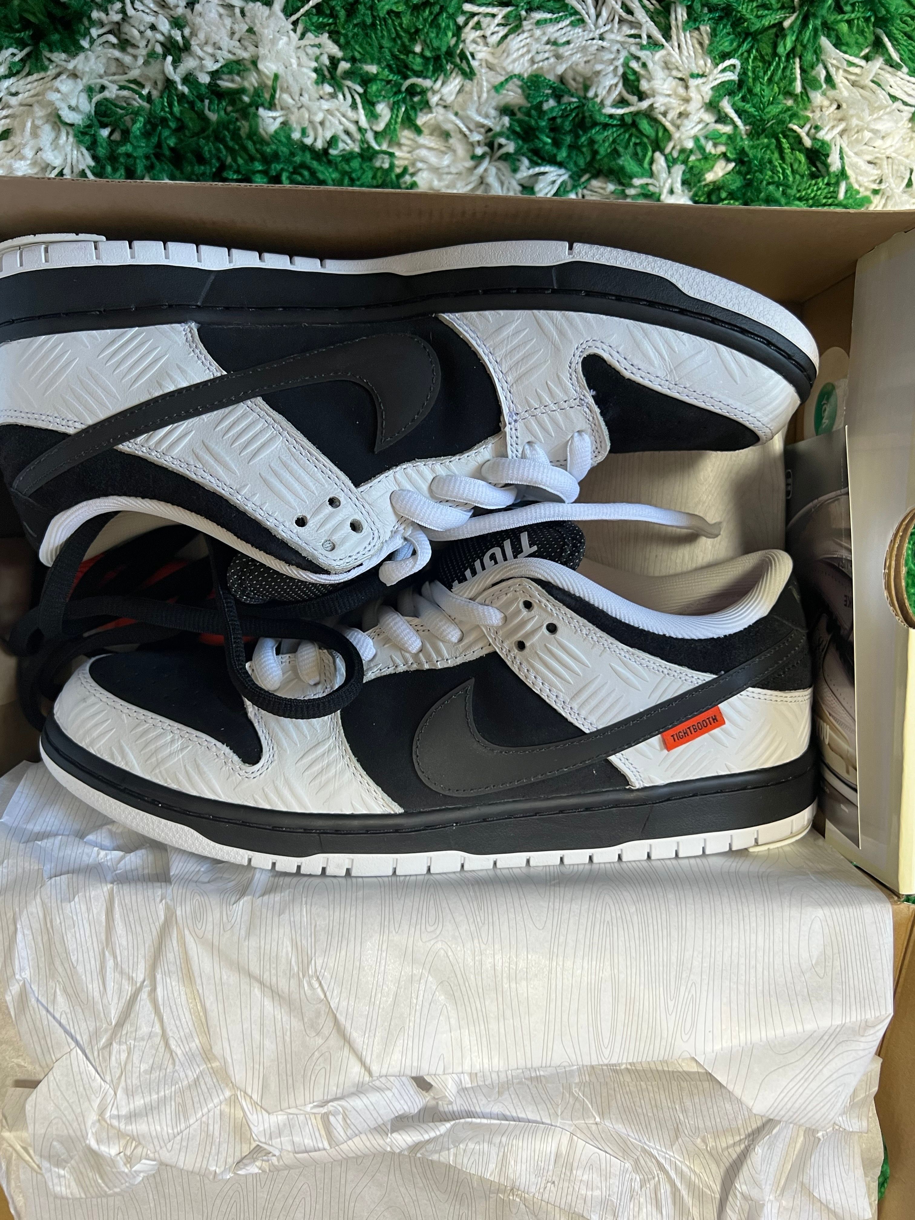 TIGHTBOOTH × Nike SB Dunk Low Pro QS "Black and White"