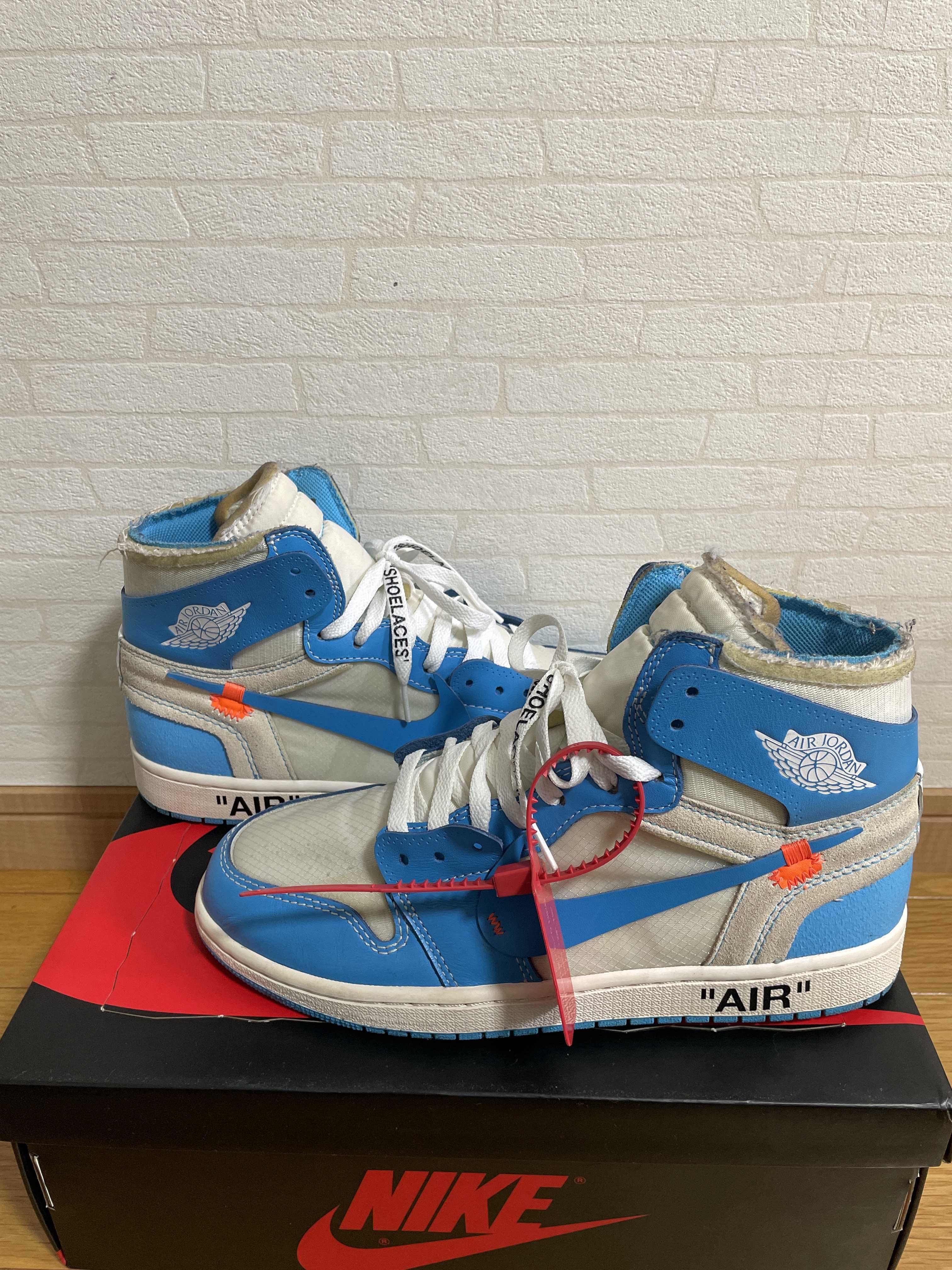 Off-White × Nike Air Jordan 1 High UNC "White/Dark Powder Blue"