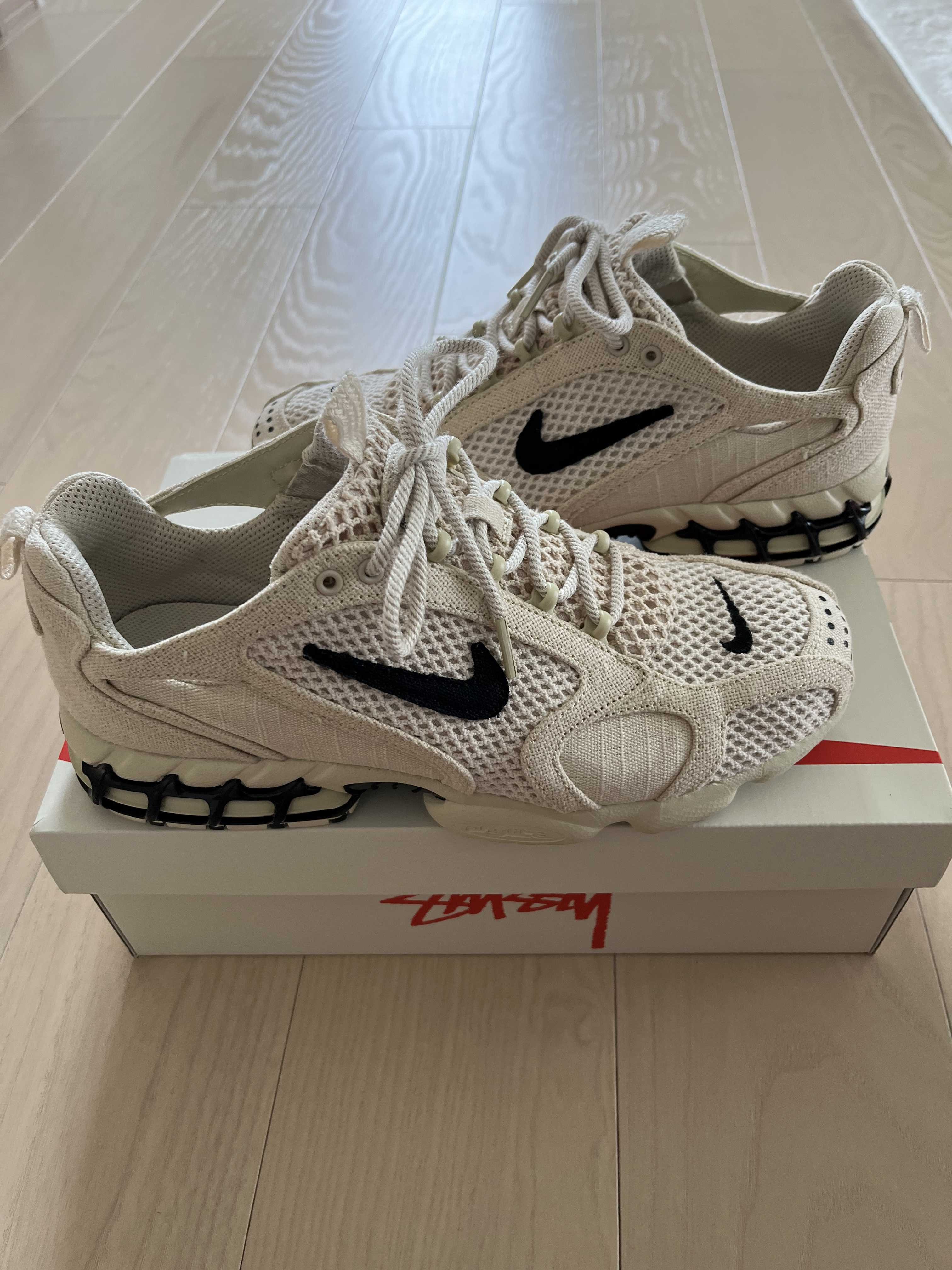 Stussy × Nike Air Zoom Spiridon CG 2 "Fossil/Black"