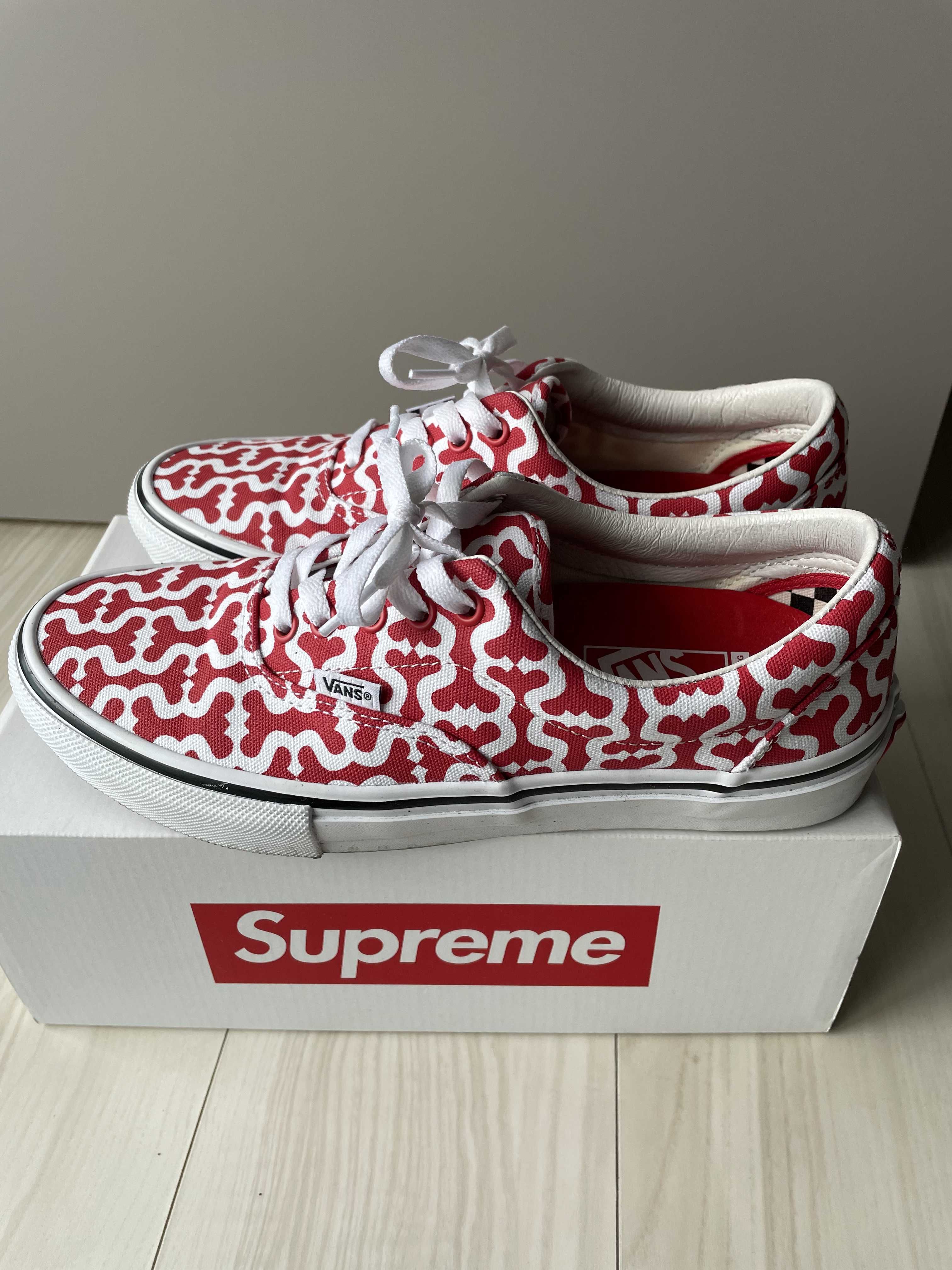 Supreme × Vans Monogram S Logo Skate ERA "Red"