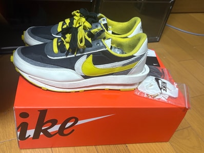 UNDERCOVER × sacai × Nike LD Waffle "Black/Sail-Dark Grey-Bright Citron"