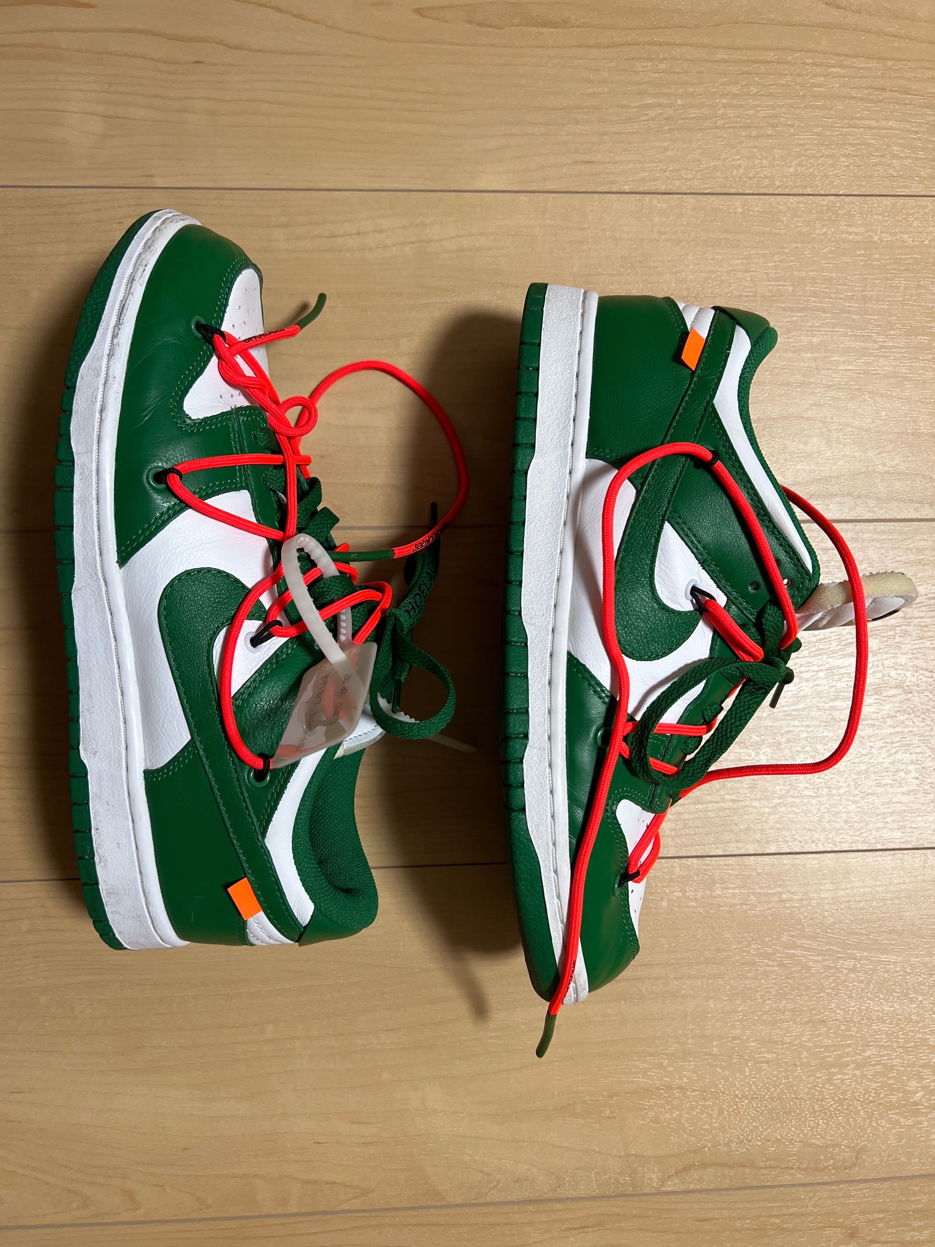 Off-White × Nike Dunk Low "White/Pine Green"