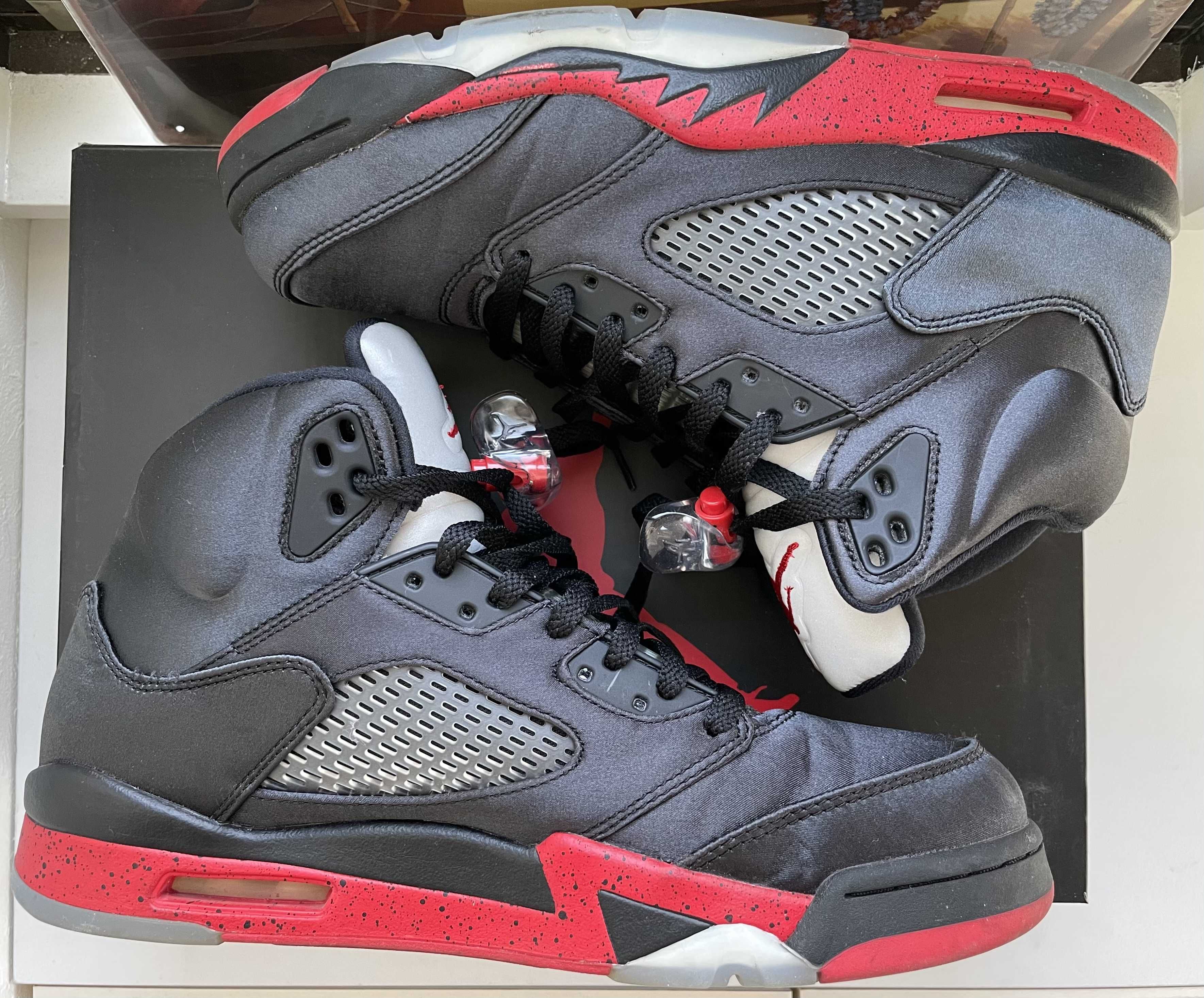 Air Jordan 5 Satin "Bred"