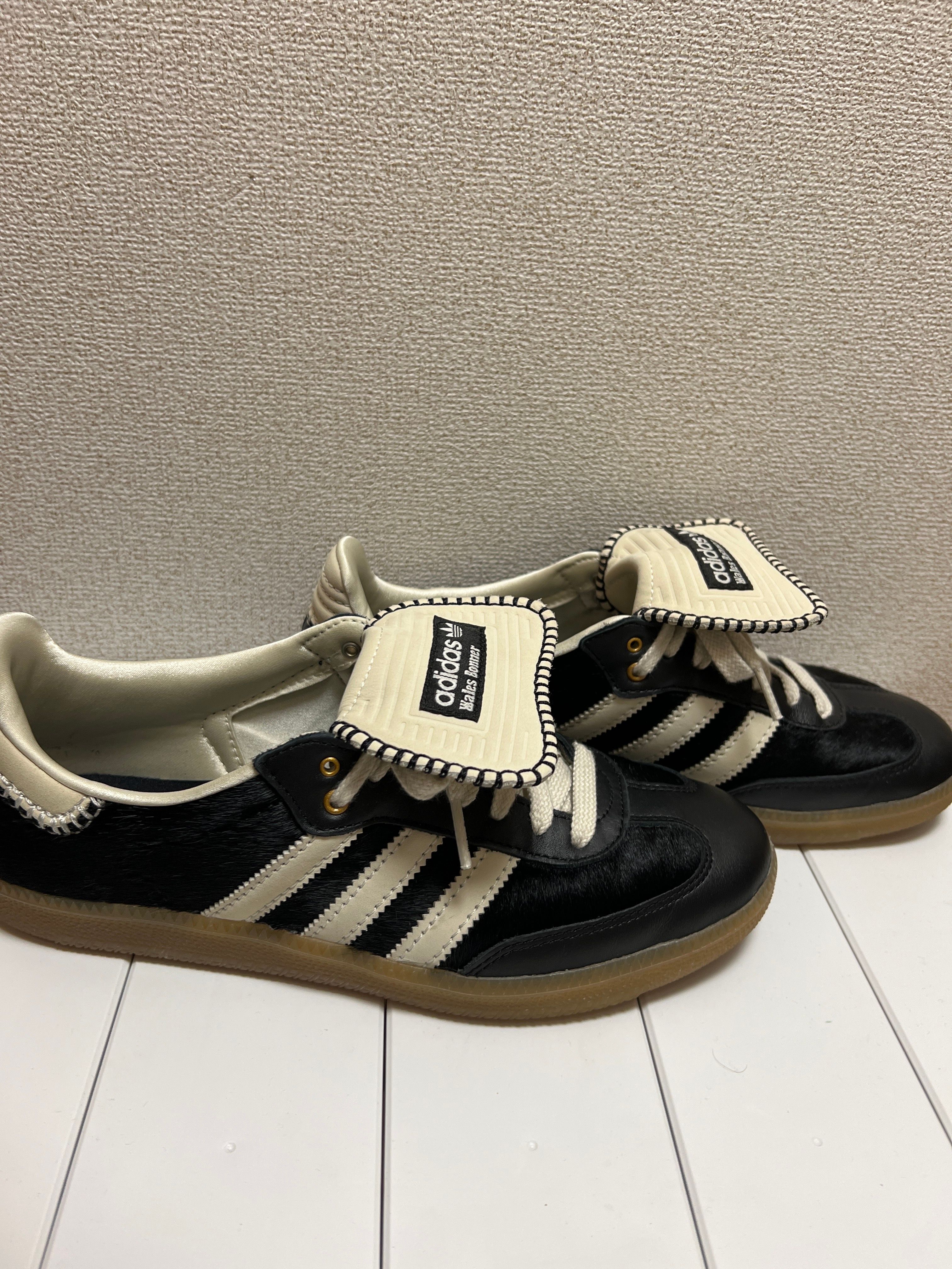 Wales Bonner × adidas Samba Pony Tonal Low "Core Black/Cream White"