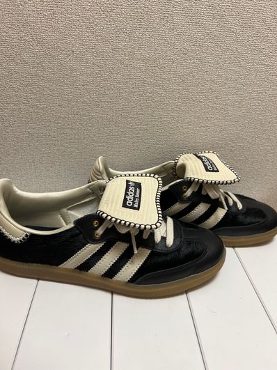 Wales Bonner × adidas Samba Pony Tonal Low "Core Black/Cream White"