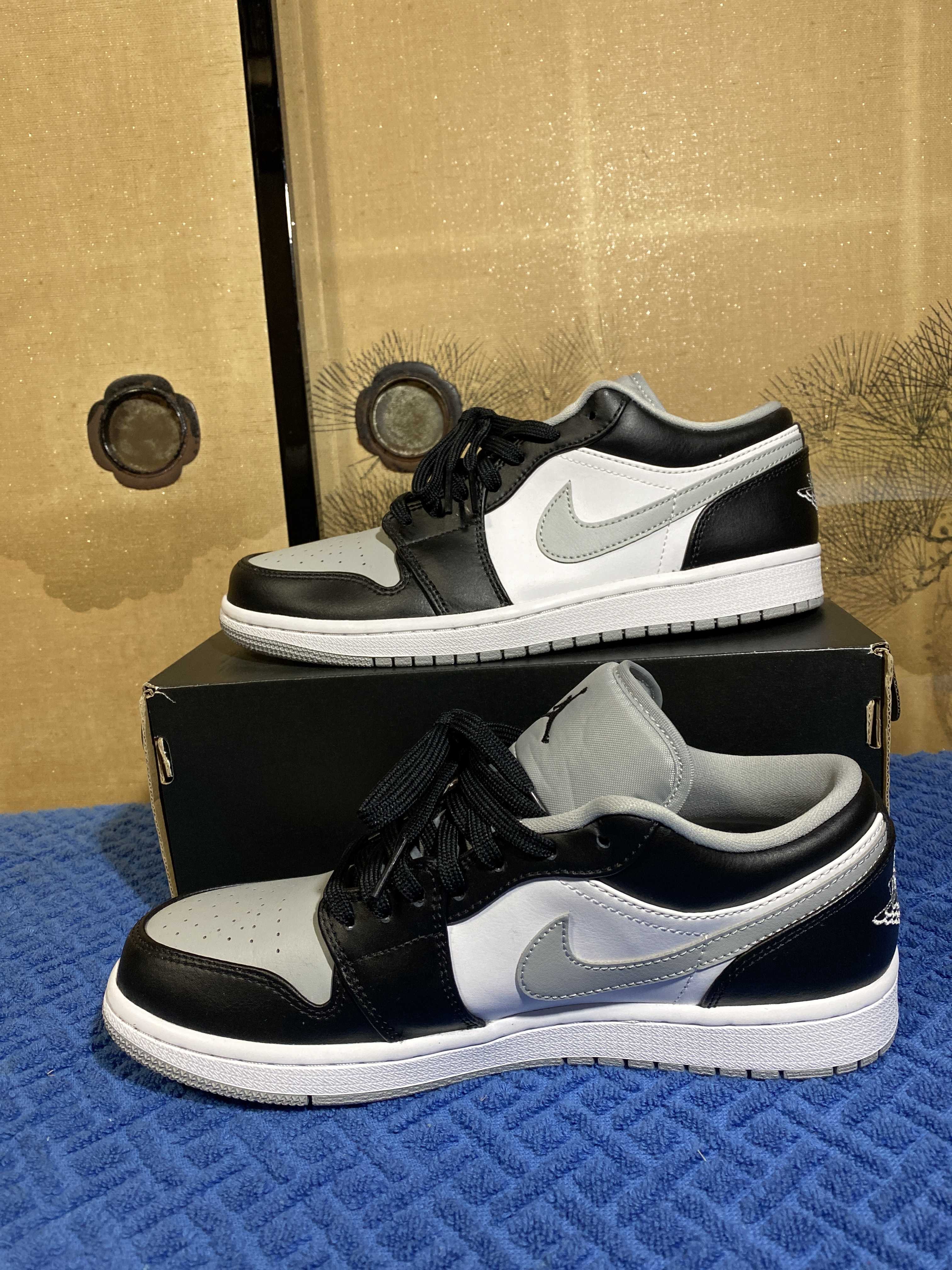 NIKE AIR JORDAN 1 LOW "BLACK/LIGHT SMOKE GREY"