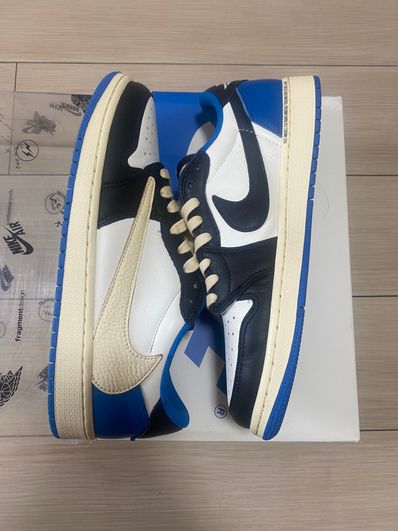 Travis Scott × fragment design × Nike Air Jordan 1 Low OG SP "Military Blue"
