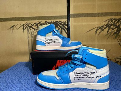 Off-White × Nike Air Jordan 1 High UNC "White/Dark Powder Blue"