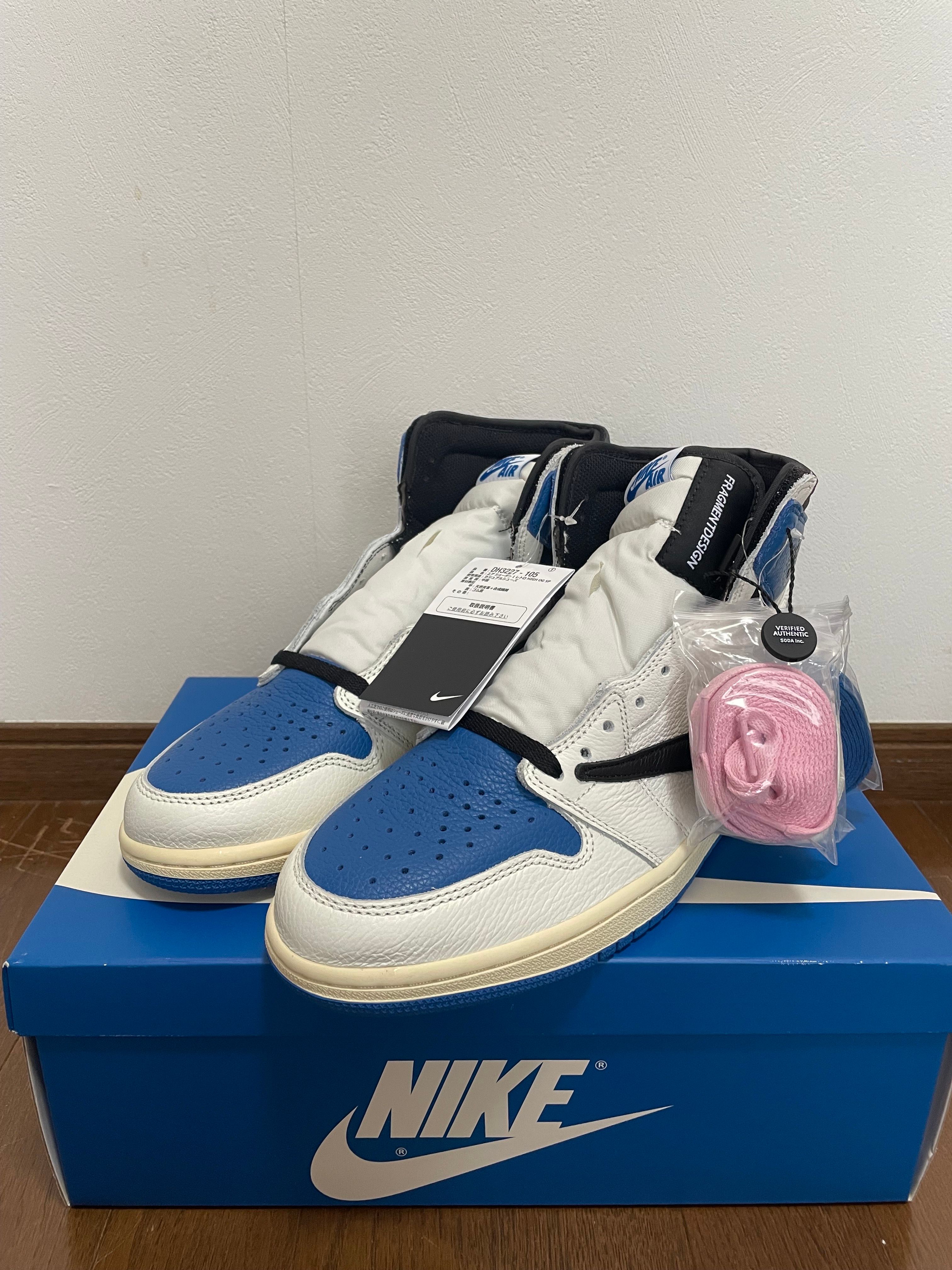 Travis Scott × fragment design × Nike Air Jordan 1 Retro High OG SP "Military Blue"