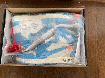 Off-White × Nike Air Jordan 1 High UNC "White/Dark Powder Blue"