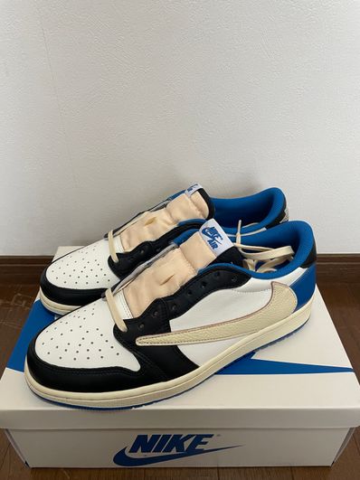 Travis Scott × fragment design × Nike Air Jordan 1 Low OG SP "Military Blue"