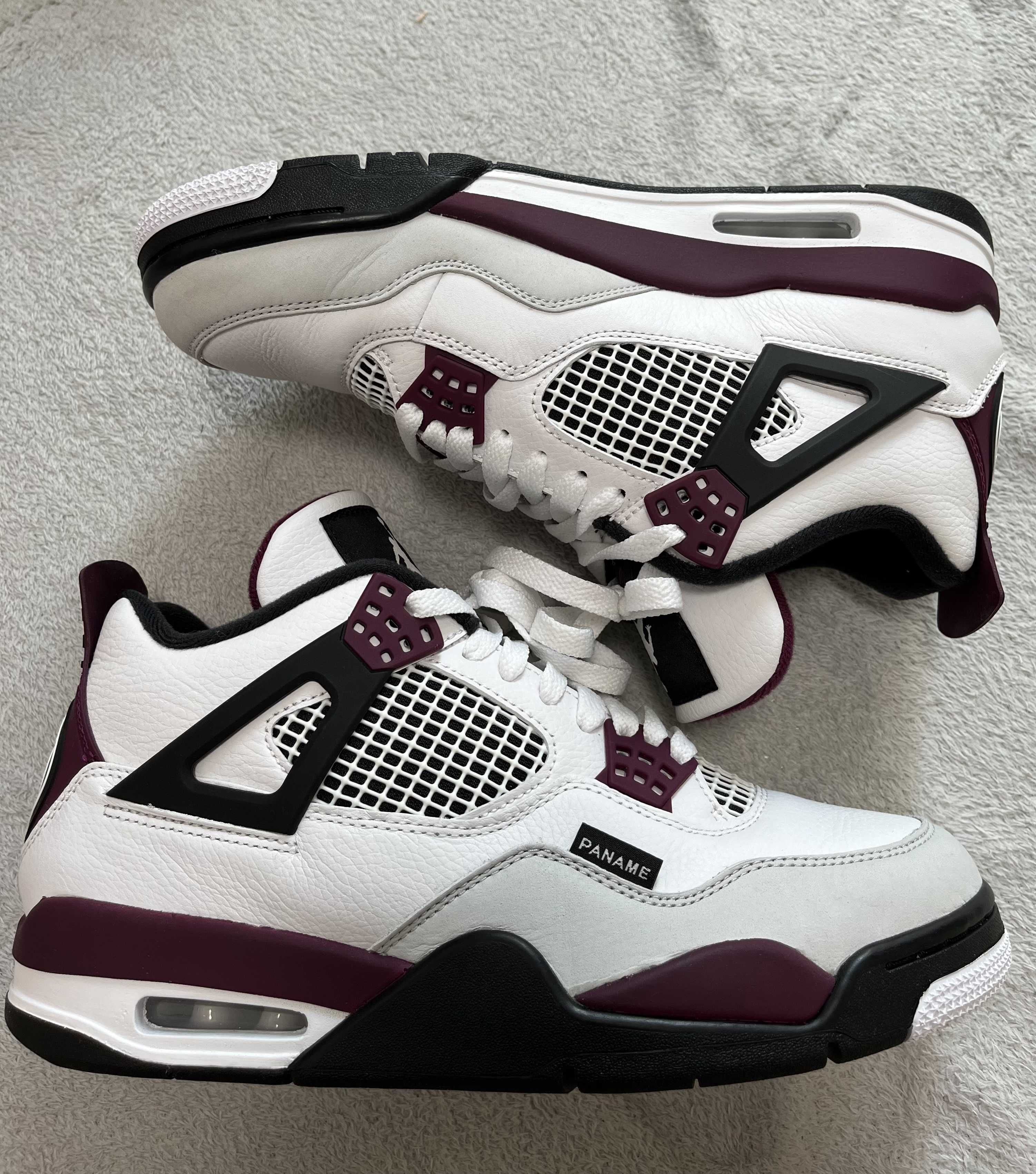 Paris Saint Germain ×Nike Air Jordan 4 Retro "White/Bordeaux/Neutral Gray"