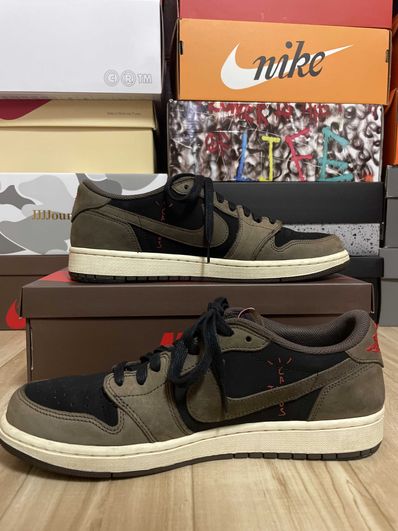 Travis Scott × Nike Air Jordan 1 Low OG SP-T "Black/Dark Mocha"