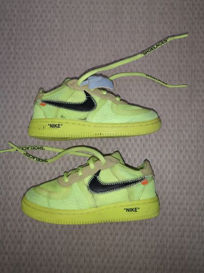 Off-White × Nike TD Air Force 1 Low "Volt"