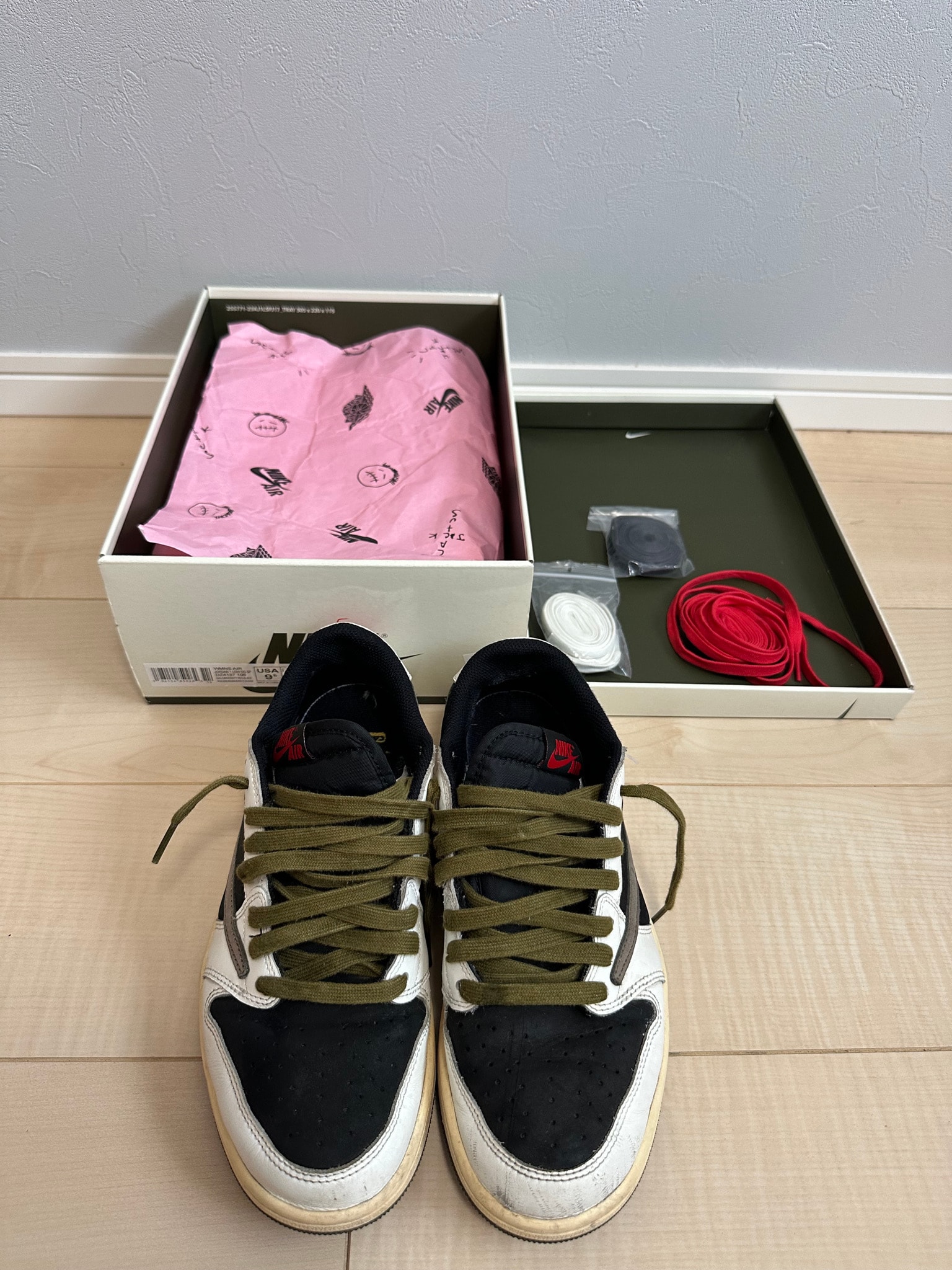 Travis Scott × Nike Women's Air Jordan 1 Low OG "Medium Olive"