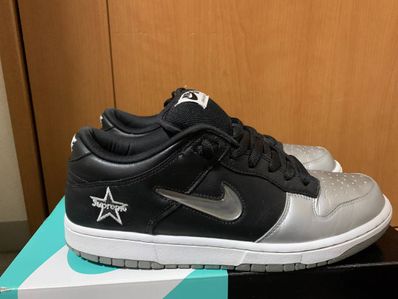 Supreme × Nike Dunk Low "Metallic Silver/Black"