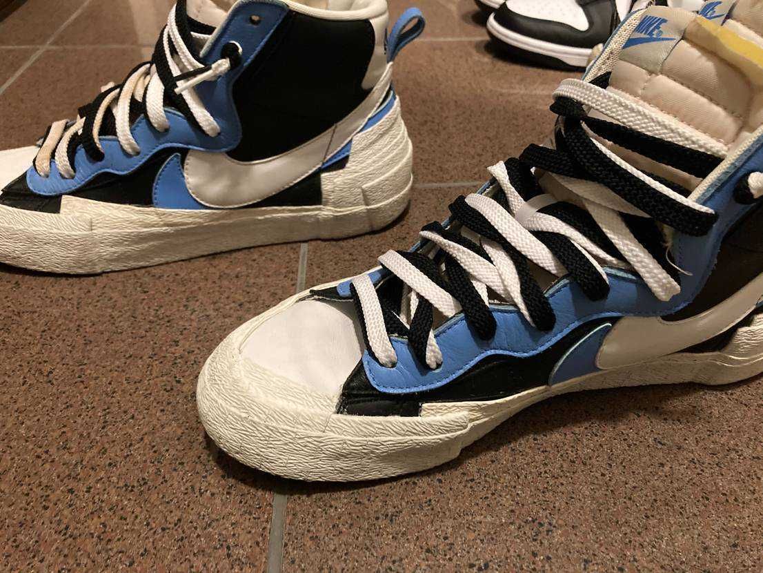 sacai × NIKE BLAZER MID "BLACK / BLUE"