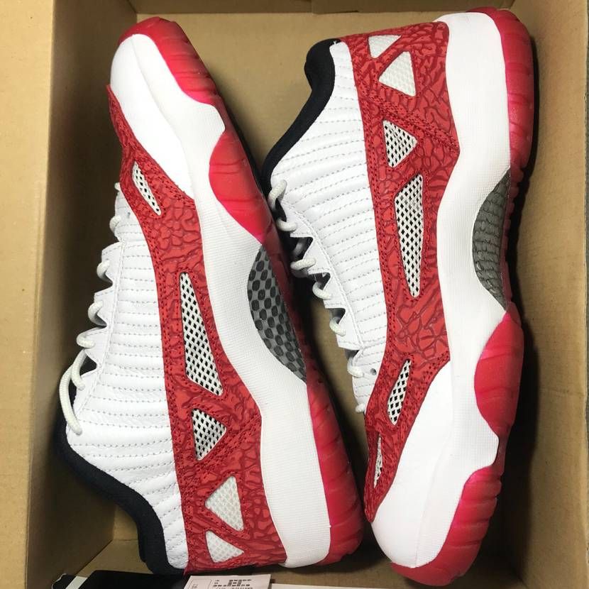 NIKE AIR JORDAN 11 RETRO LOW IE WHITE GYM RED