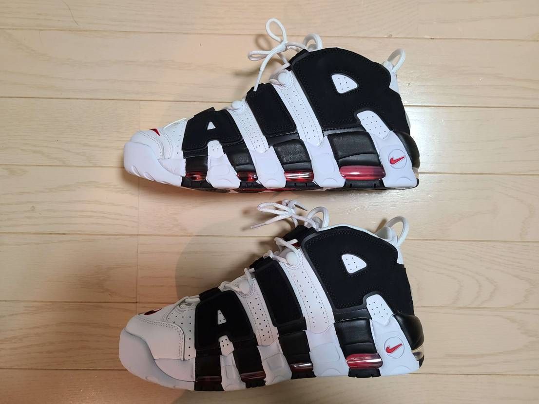 NIKE AIR MORE UPTEMPO "WHITE/BLACK/UNIVERSITY RED"(2020)