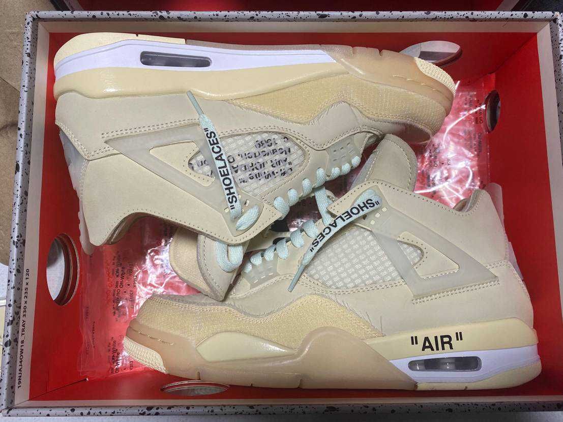 Off-White × Nike Women's Air Jordan 4 SP "Sail"