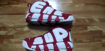 Supreme × Nike Air More Uptempo "White/Red"