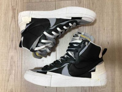 sacai × NIKE BLAZER MID "BLACK/WOLF GREY/WHITE"