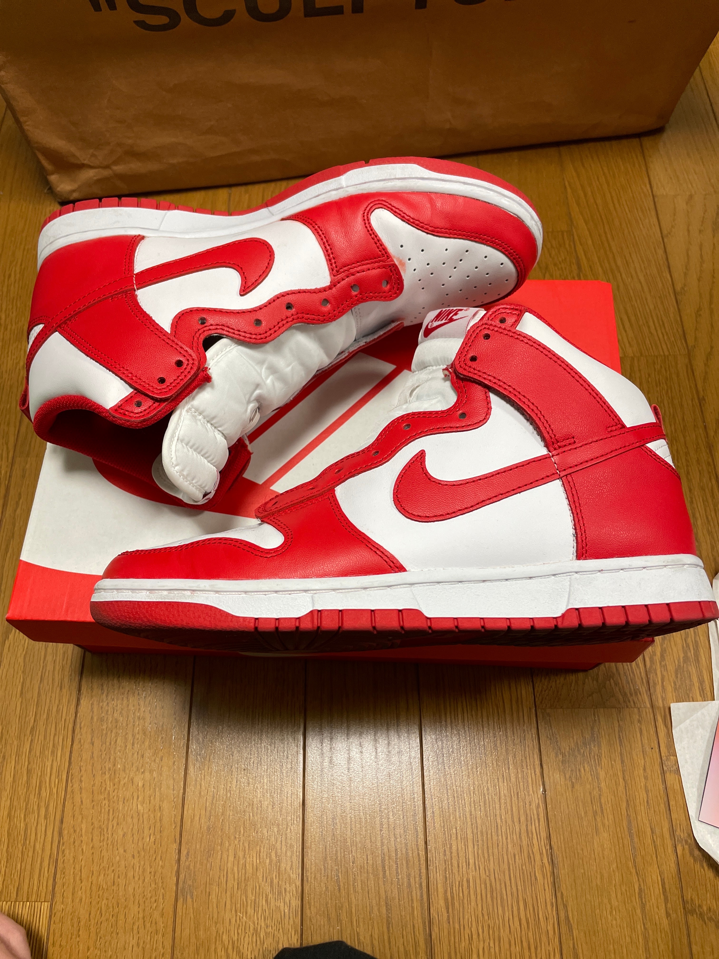 Nike Dunk High "Championship White and Red"