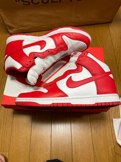 Nike Dunk High "Championship White and Red"