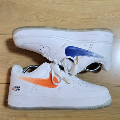 KITH × Nike Air Force 1 Low "White/Rush Blue/White/Brilliant Orange"