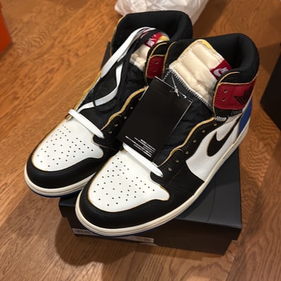 fragment design × UNION × Nike Air Jordan 1 High OG "Black/Varsity Red"