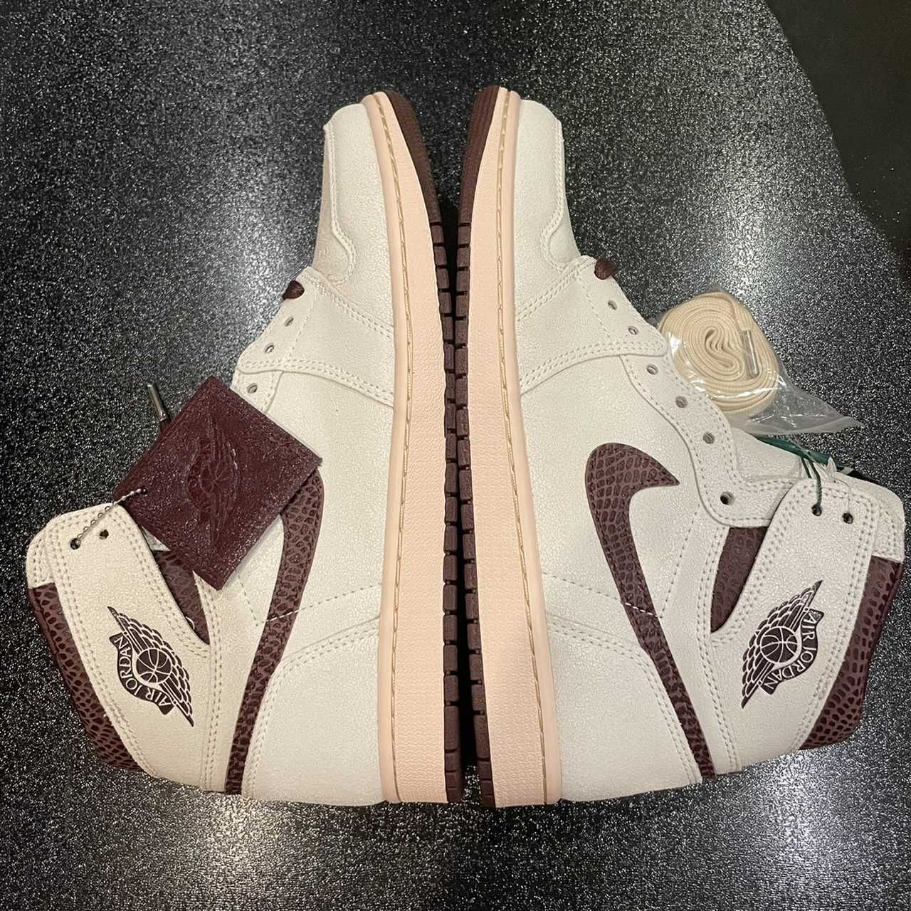 A Ma Maniere × Nike Air Jordan 1 Retro High OG "Sail and Burgundy"