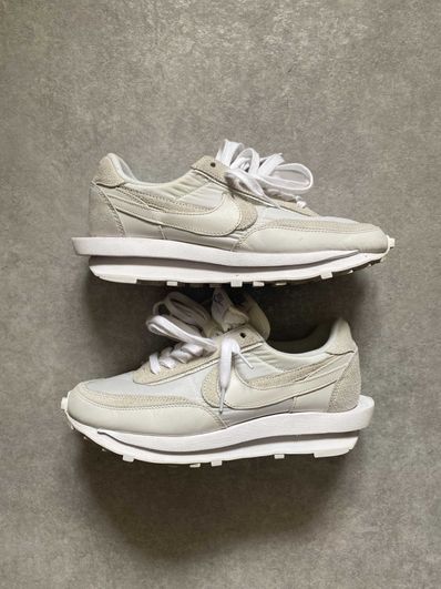 sacai × Nike LDV Waffle "Triple White"