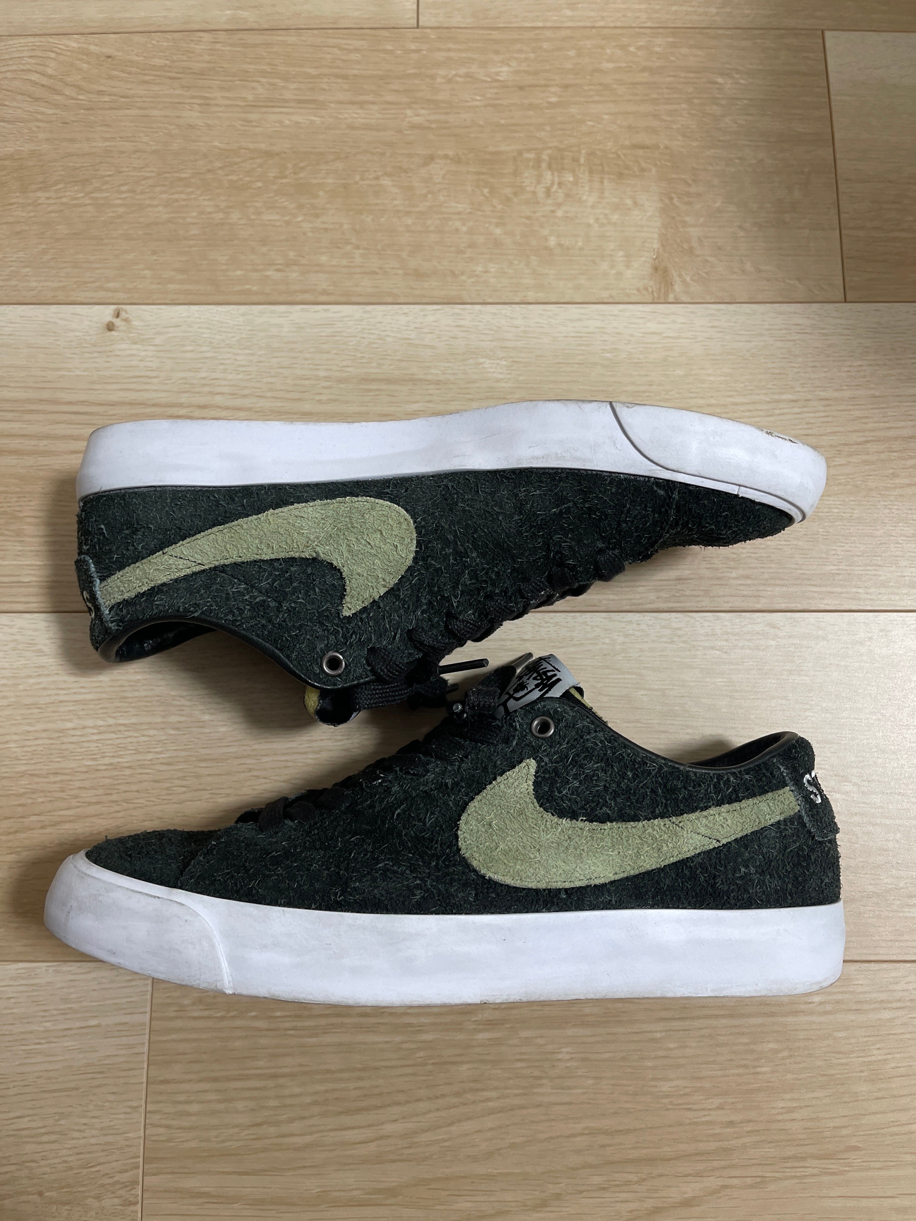 Stussy × Nike SB Blazer Low "Black/Palm Green"