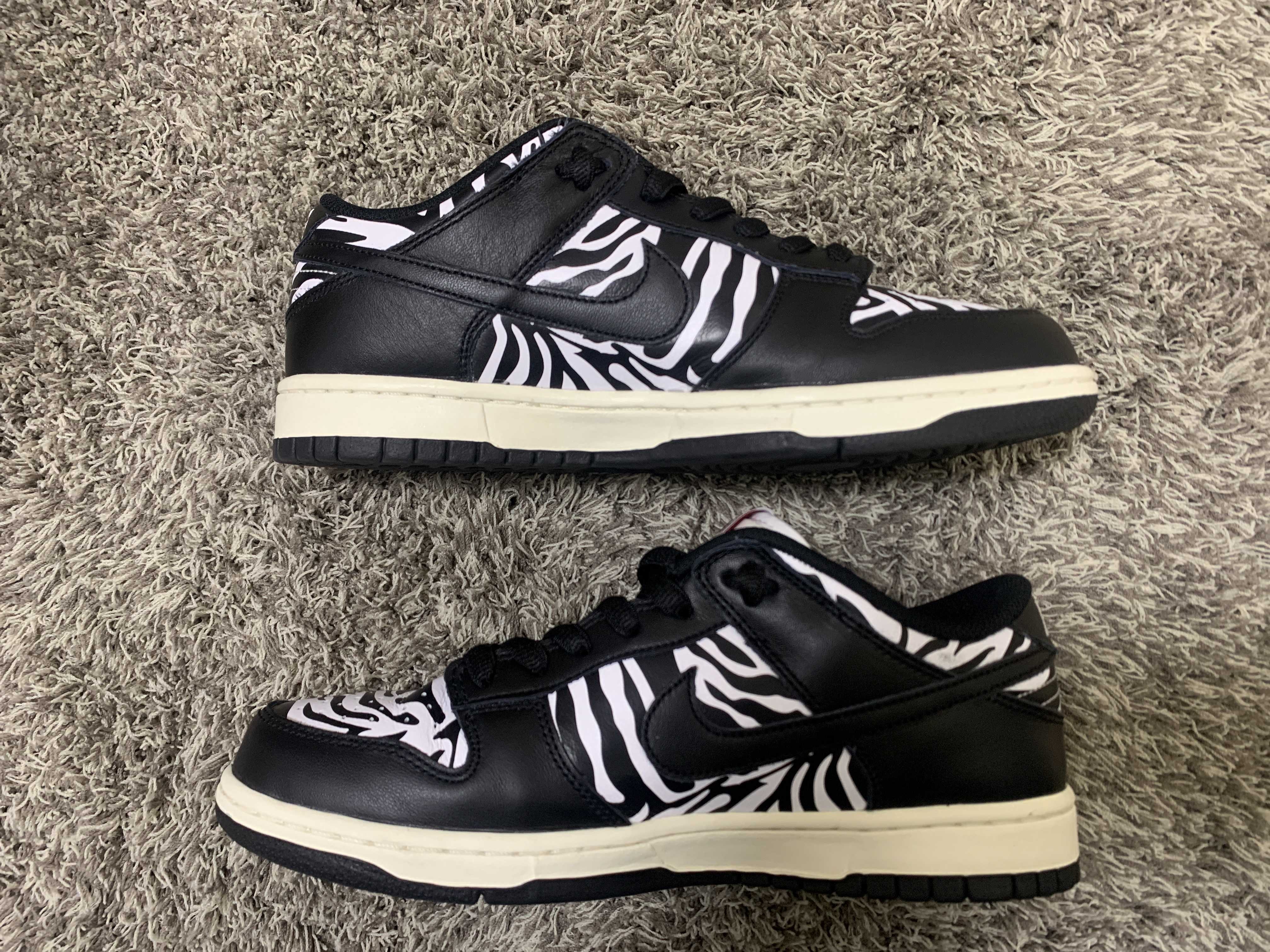 Quartersnacks × Nike SB Dunk Low "Zebra Cake/Safari"