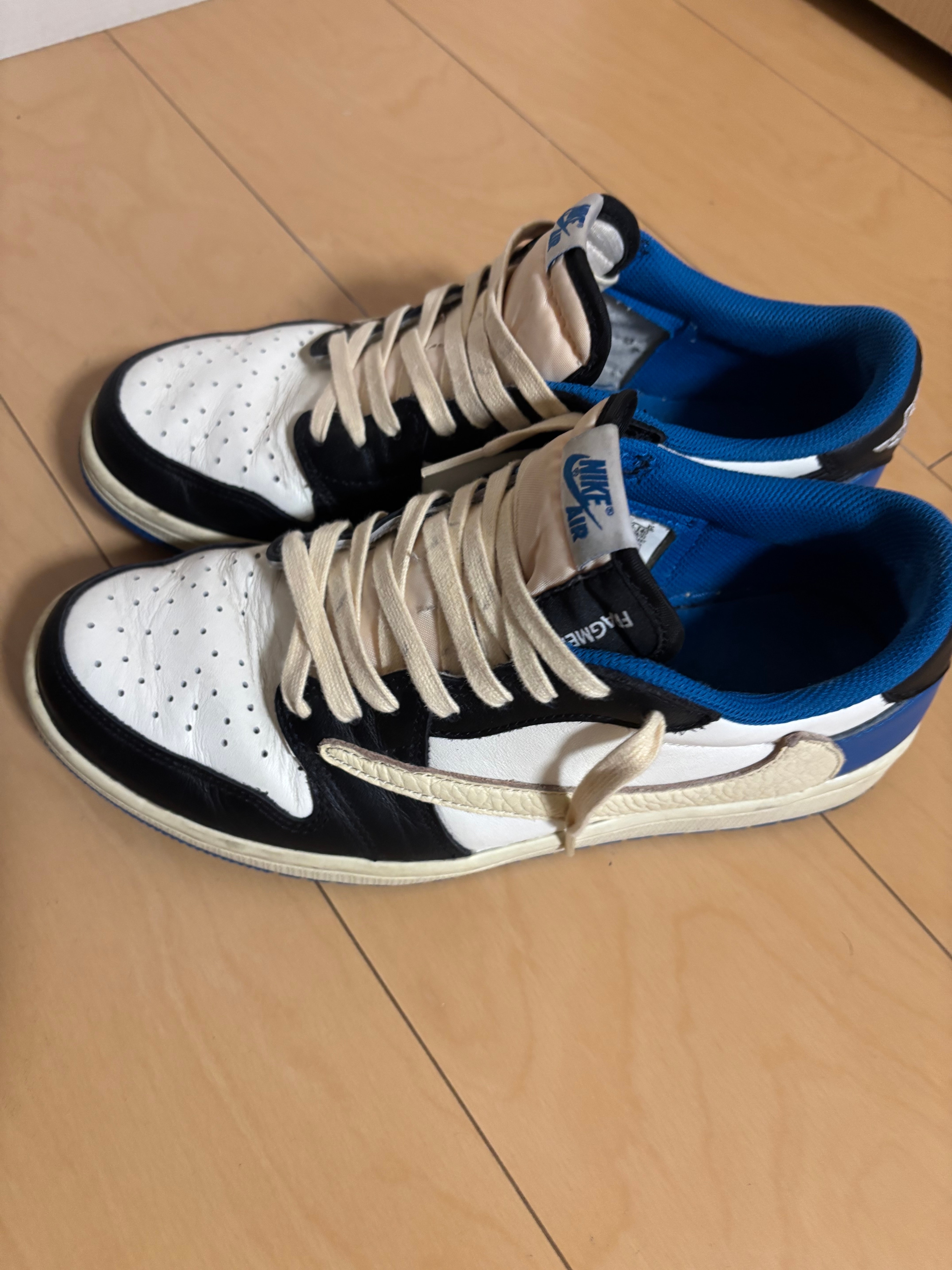 Travis Scott × fragment design × Nike Air Jordan 1 Low OG SP "Military Blue"