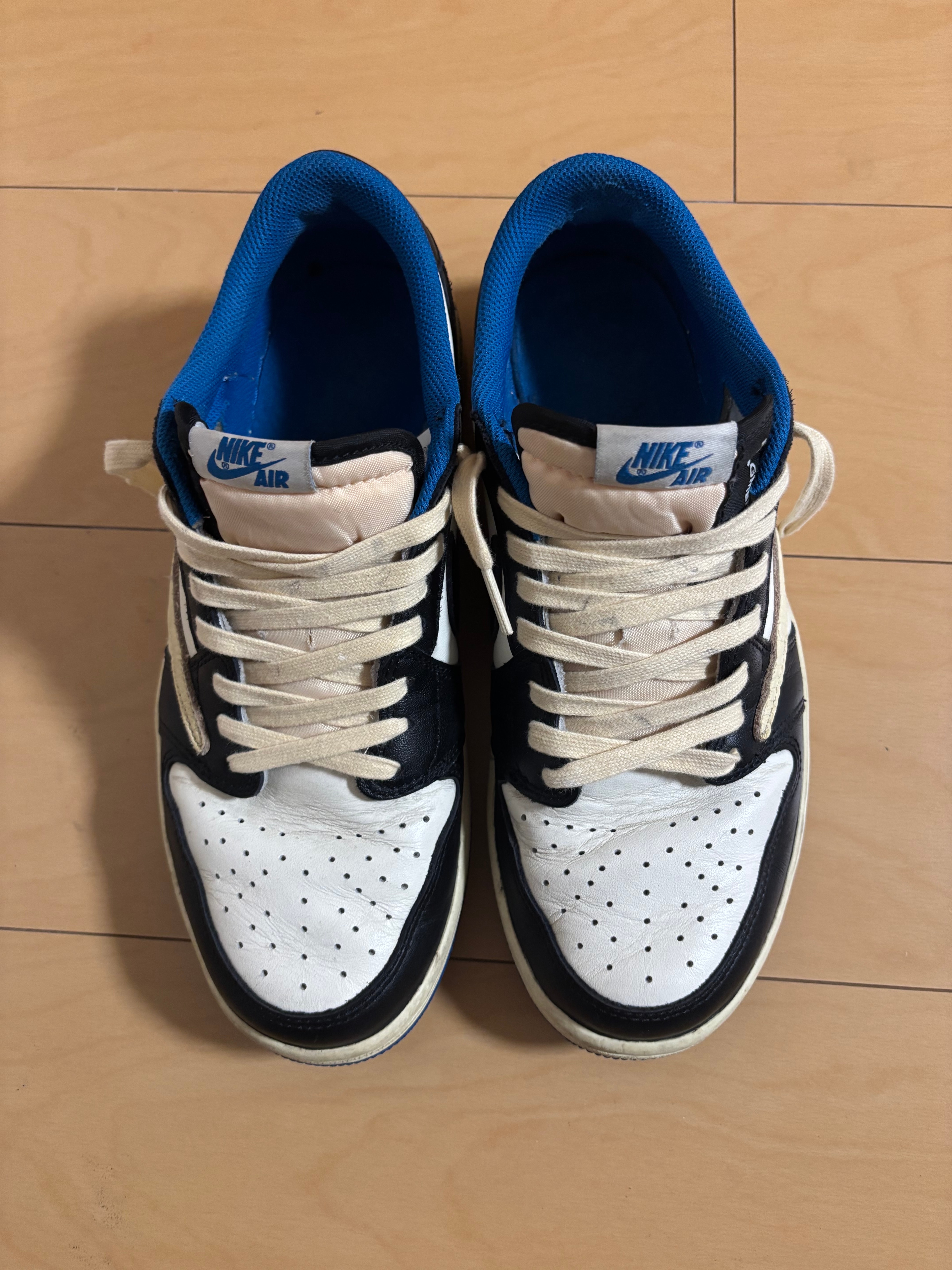 Travis Scott × fragment design × Nike Air Jordan 1 Low OG SP "Military Blue"