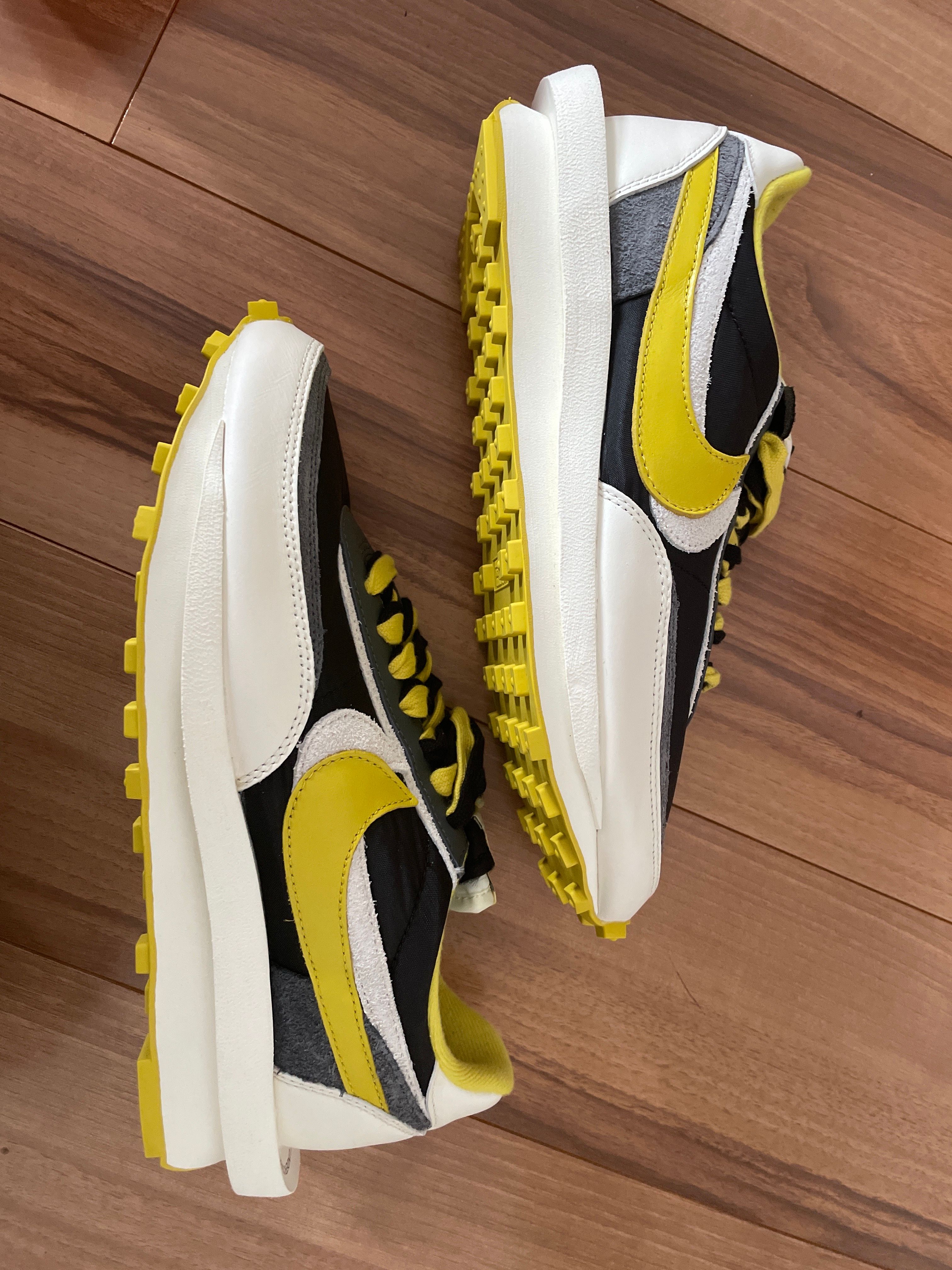 UNDERCOVER × sacai × Nike LD Waffle "Black/Sail-Dark Grey-Bright Citron"