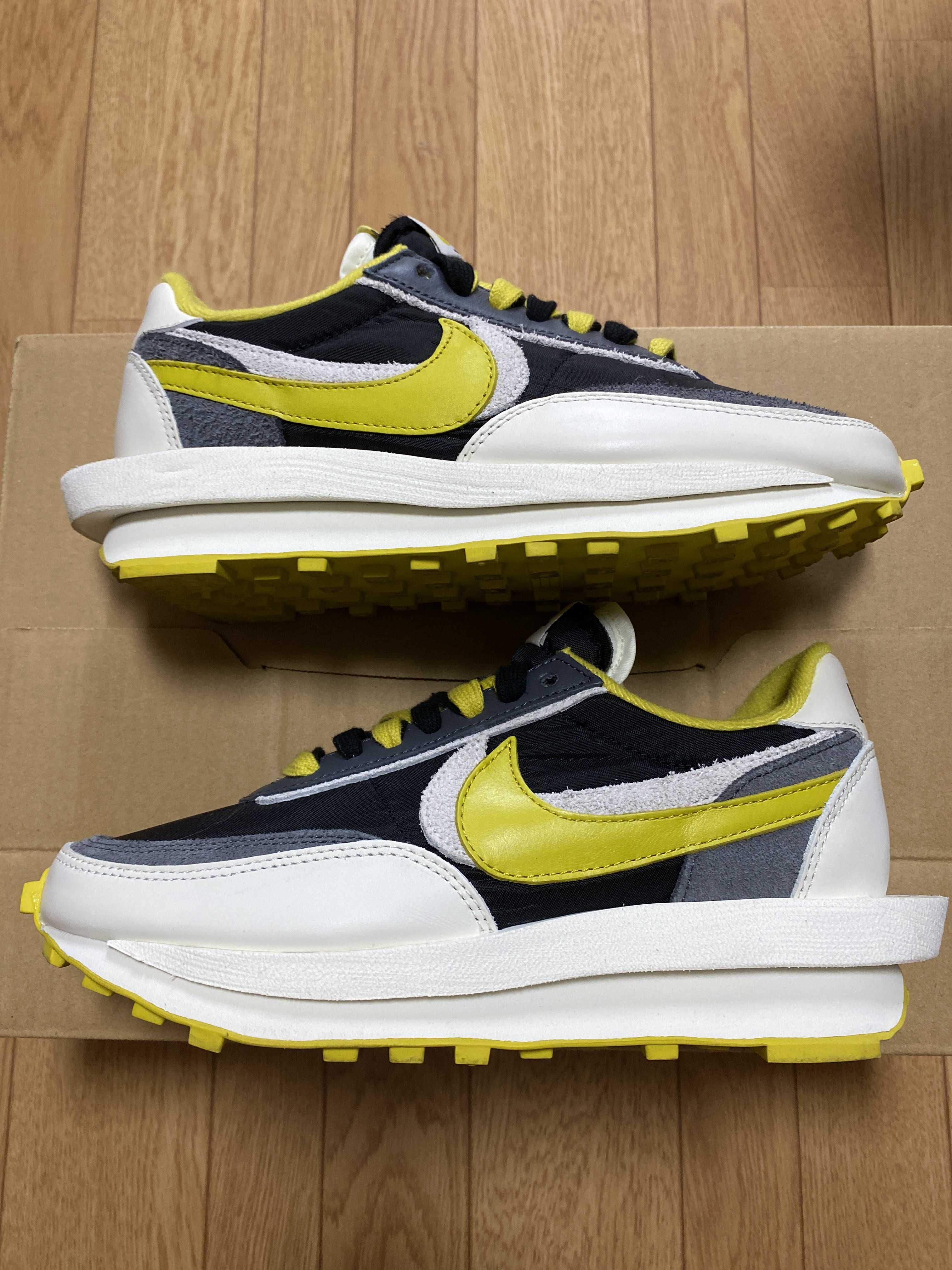 UNDERCOVER × sacai × Nike LD Waffle "Black/Sail-Dark Grey-Bright Citron"