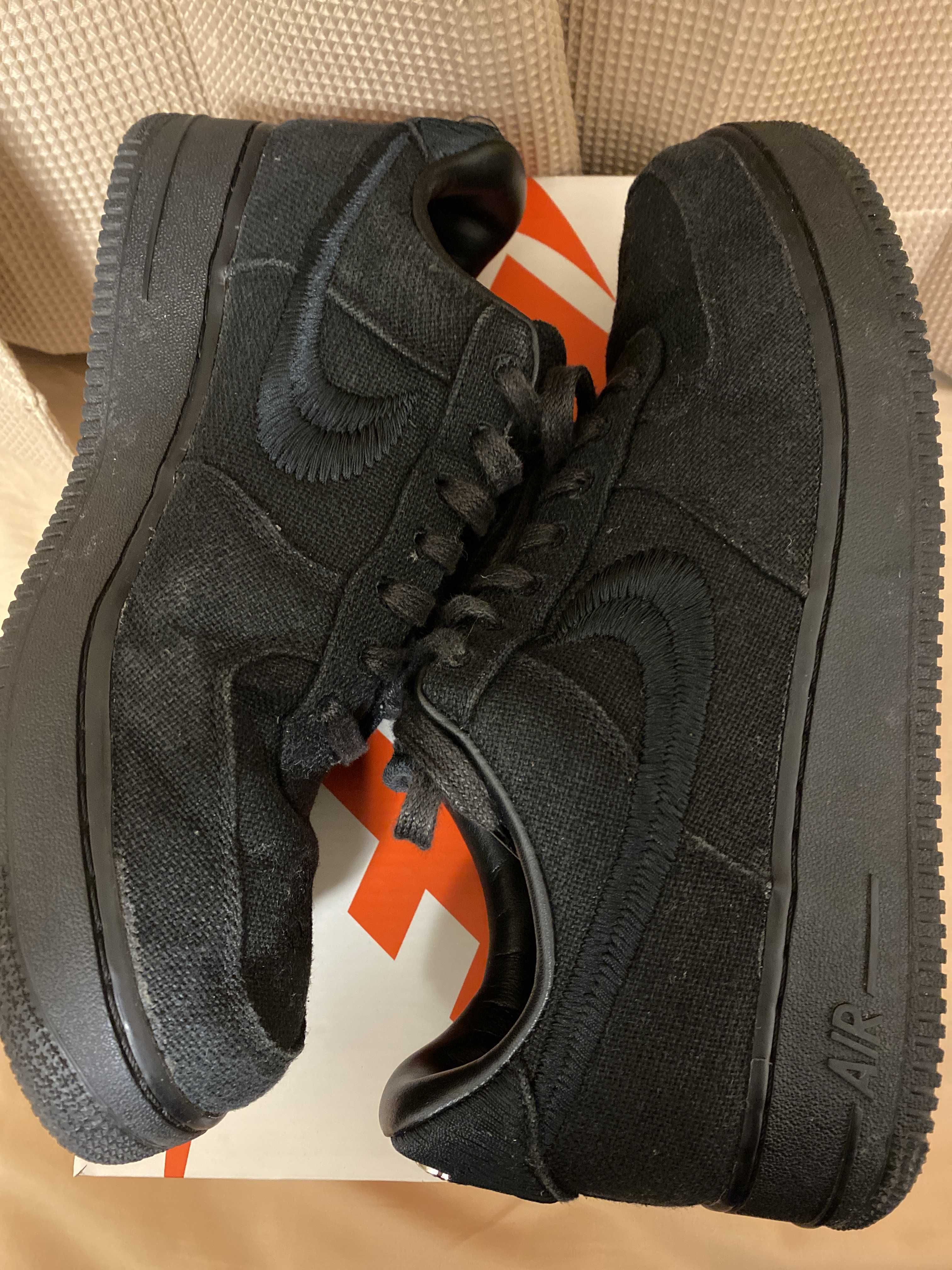 Stussy × Nike Air Force 1 Low "Triple Black"