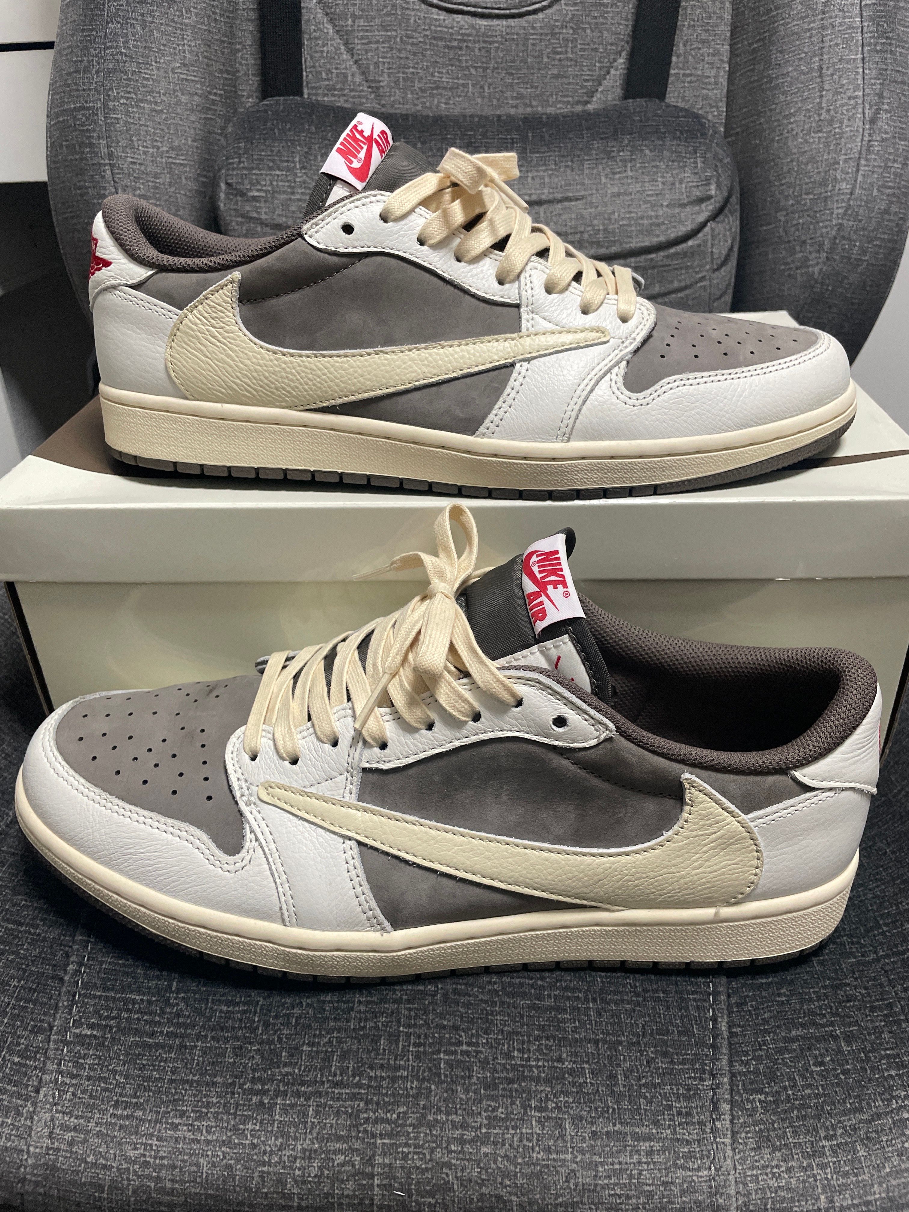 Travis Scott × Nike Air Jordan 1 Low OG SP "Reverse Mocha/Sail and Ridgerock"