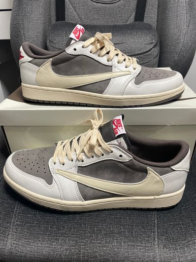 Travis Scott × Nike Air Jordan 1 Low OG SP "Reverse Mocha/Sail and Ridgerock"